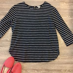 3/4 sleeve striped top